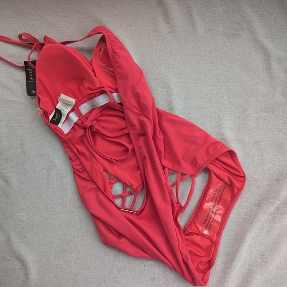 NWT Laundry by Design Red One Piece Swimsuit Size XL - Picture 5 of 6